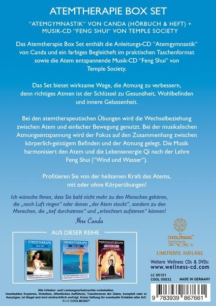 Produktbild: Atemtherapie Box Set: &Uuml;bungen f&uuml;r gesundes Atmen