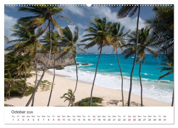 Produktbild: Caribbean beaches and the shades of blue (High Quality Premium Wall Calendar 2026 DIN A2 landscape),CALVENDO 12 Month Wall Calendar