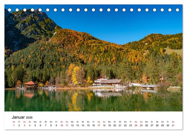 Produktbild: Dolomiten, Drei Zinnen Naturpark: Alpenlandschaften (Tischkalender 2026 DIN A5 quer), CALVENDO Monatskalender