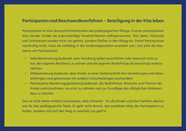 Produktbild: Partizipation in Krippe und Kita. 40 Reflexionskarten f&uuml;r die Teamarbeit
