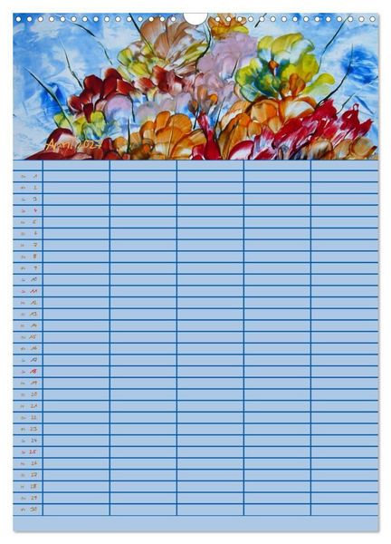 Produktbild: Bl&uuml;tenzauber - Familienplaner 2027 (Wandkalender 2027 DIN A3 hoch), CALVENDO Monatskalender