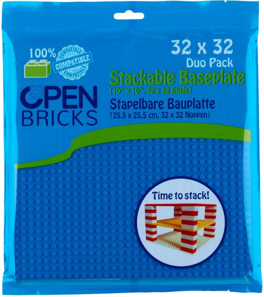Produktbild: Open Bricks Baseplate 32x32 blue, 2 St&uuml;ck