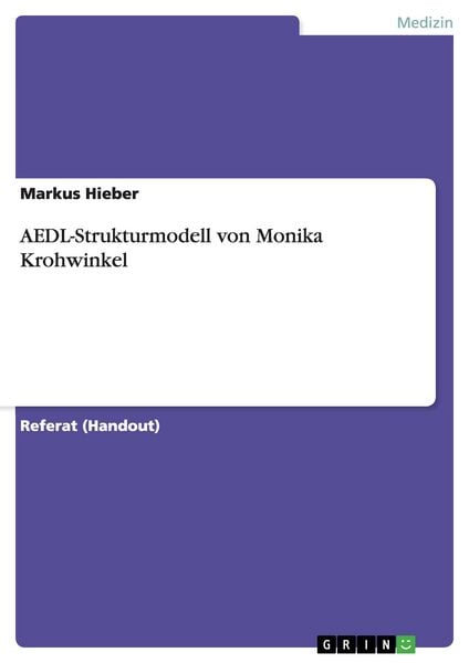 Produktbild: AEDL-Strukturmodell von Monika Krohwinkel