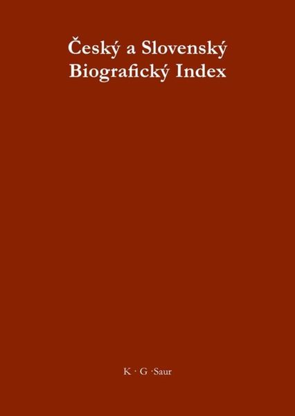 Produktbild: Cesky a Slovensky Biograficky Index