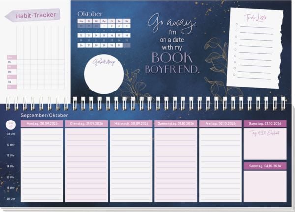Produktbild: Tischkalender 2027 quer: I believe in Book Love