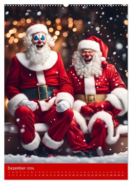 Produktbild: KI Clowns Mit Leichtigkeit das Leben genie&szlig;en (hochwertiger Premium Wandkalender 2026 DIN A2 hoch), Kunstdruck in Hochglanz