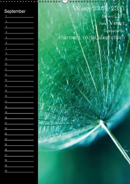 Produktbild: Naturbilder mit Sternzeichen / Geburtstagskalender (Wandkalender immerw&auml;hrend DIN A2 hoch)