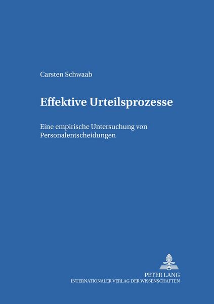 Produktbild: Effektive Urteilsprozesse