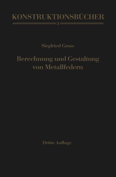 Produktbild: Berechnung und Gestaltung von Metallfedern