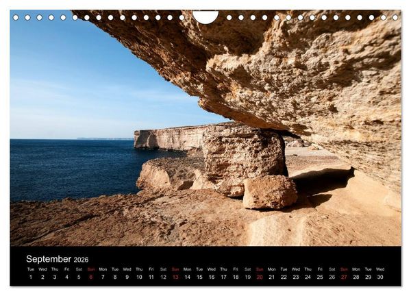 Produktbild: Malta. The sunny island full of charm. (Wall Calendar 2026 DIN A4 landscape), CALVENDO 12 Month Wall Calendar