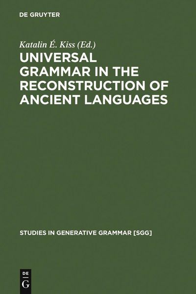 Produktbild: Universal Grammar in the Reconstruction of Ancient Languages