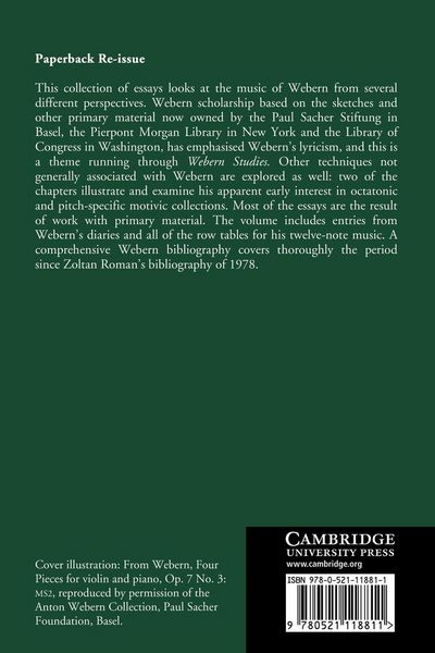 Produktbild: Webern Studies