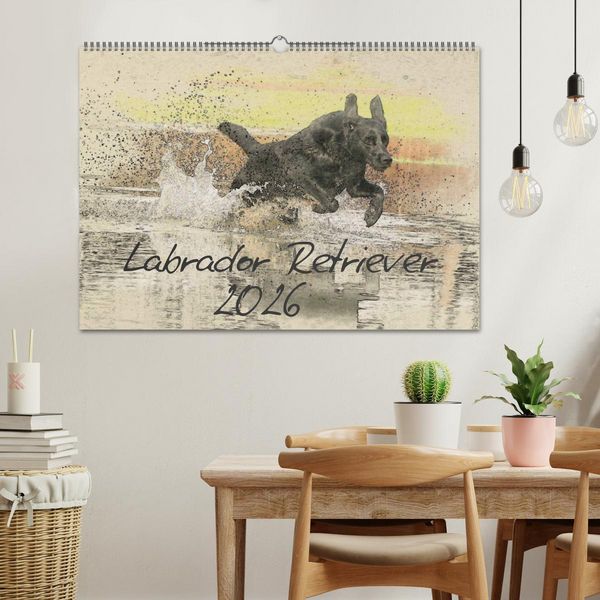 Produktbild: Labrador Retriever 2026 (Wandkalender 2026 DIN A2 quer), CALVENDO Monatskalender