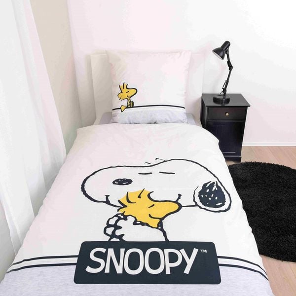 Produktbild: Herding Snoopy Bettw&auml;sche-Set Classic Grey, 135200 cm, Renforc&eacute;