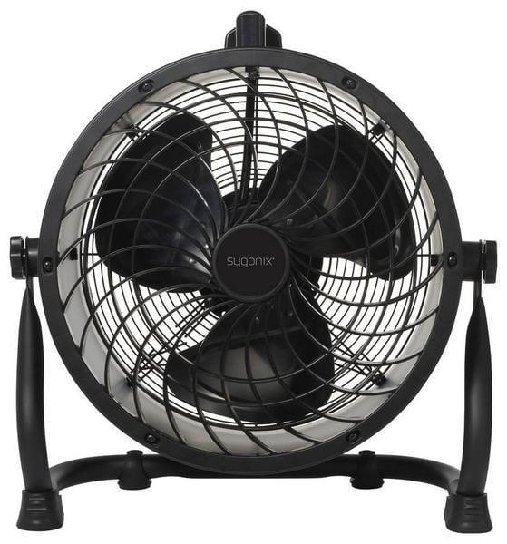 Produktbild: Sygonix Bodenventilator 120W (&Oslash; x H) 520mm x 530mm Schwarz Schwenkbar