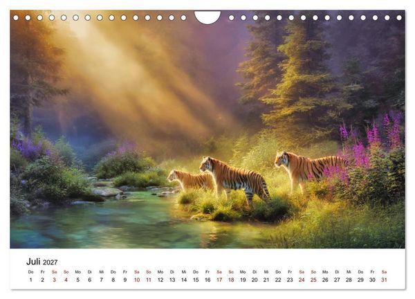 Produktbild: Wild.Edel.Stark. - Im Bann der Tiger (Wandkalender 2027 DIN A4 quer), CALVENDO Monatskalender