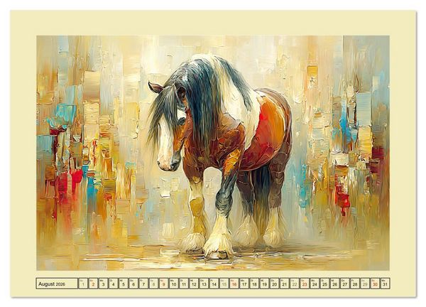 Produktbild: Im Glanz der Pferde. Edle Sch&ouml;nheiten in moderner &Ouml;loptik (Wandkalender 2026 DIN A3 quer), CALVENDO Monatskalender