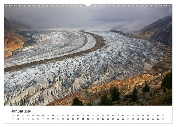 Produktbild: Mystische Schweizer Berglandschaften - Momente in der Natur (hochwertiger Premium Wandkalender 2026 DIN A2 quer), Kunstdruck in Hochglanz