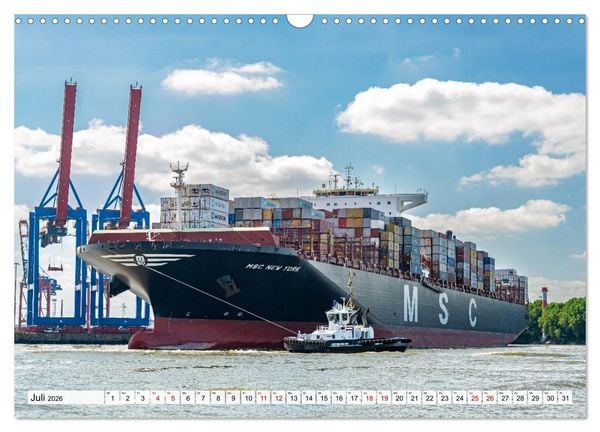 Produktbild: Moin Hamburg - Durch das Jahr an der Elbe (Wandkalender 2026 DIN A3 quer), CALVENDO Monatskalender