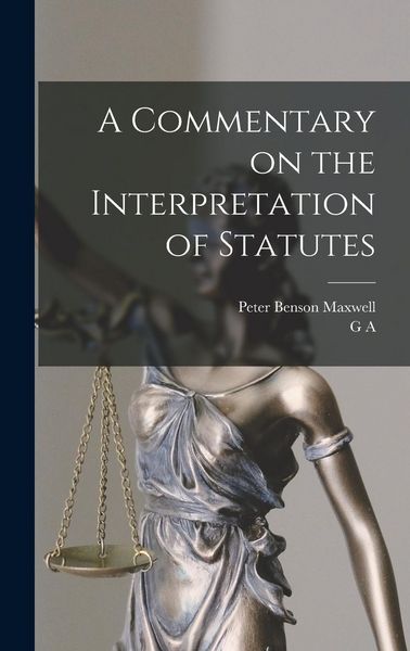 Produktbild: A Commentary on the Interpretation of Statutes