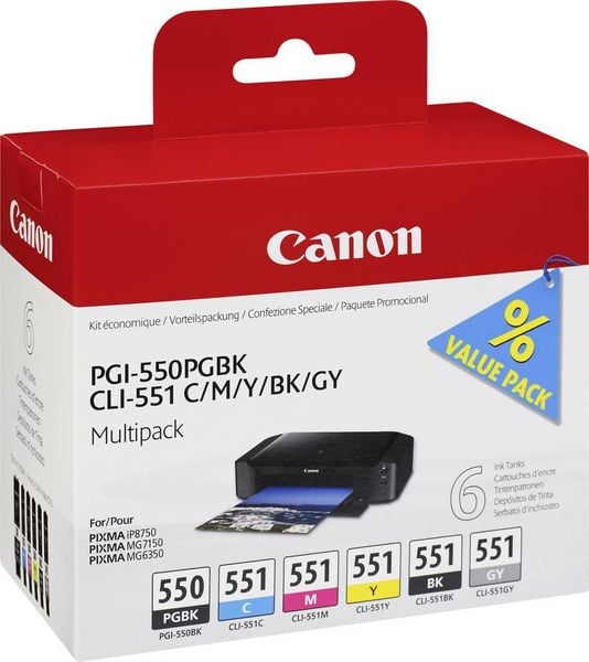 Produktbild: CANON Tintenpatronen/Druckk&ouml;pfe f&uuml;r Inkjetdrucker/Multifunktionsger&auml;te