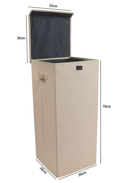 Produktbild: W&auml;schekorb W&auml;schebox Stoffbox mit Deckel Dreso L