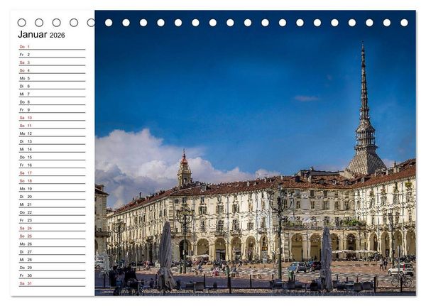 Produktbild: Piemont und Turin (Tischkalender 2026 DIN A5 quer), CALVENDO Monatskalender