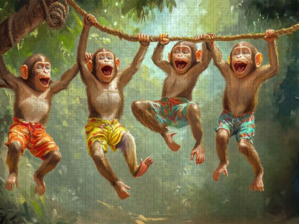 Produktbild: CALVENDO Puzzle Tiere wollen Spa&szlig; haben | 1000 Teile Lege-Gr&ouml;&szlig;e 64x48cm Foto-Puzzle f&uuml;r gl&uuml;ckliche Stunden