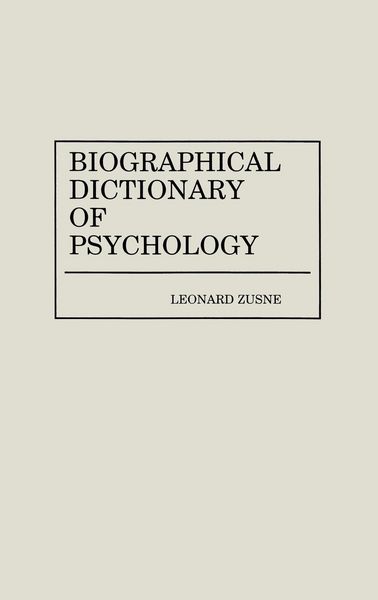 Produktbild: Biographical Dictionary of Psychology