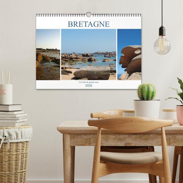 Produktbild: BRETAGNE La C&ocirc;te de granit rose (Calendrier mural 2026 DIN A3 vertical), CALVENDO calendrier mensuel