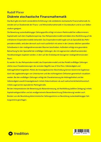 Produktbild: Diskrete stochastische Finanzmathematik
