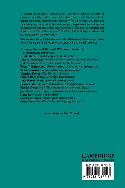 Produktbild: Utilitarianism and Beyond
