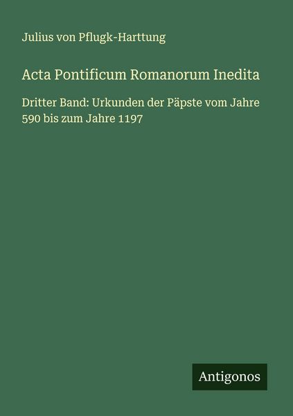 Produktbild: Acta Pontificum Romanorum Inedita