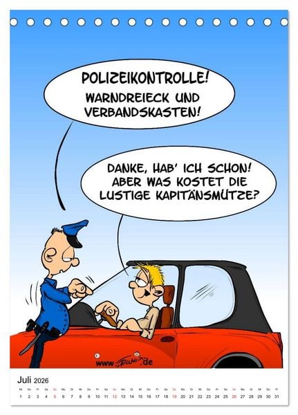 Produktbild: Trumix Cartoons - Nichts geht mehr (Tischkalender 2026 DIN A5 hoch), CALVENDO Monatskalender