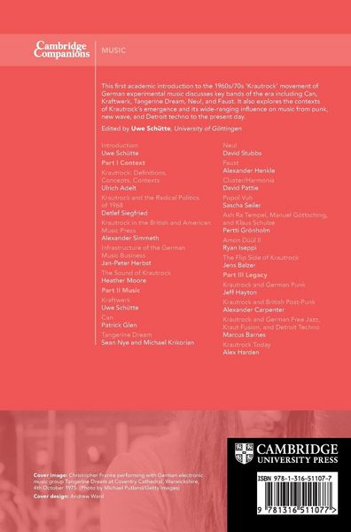 Produktbild: The Cambridge Companion to Krautrock