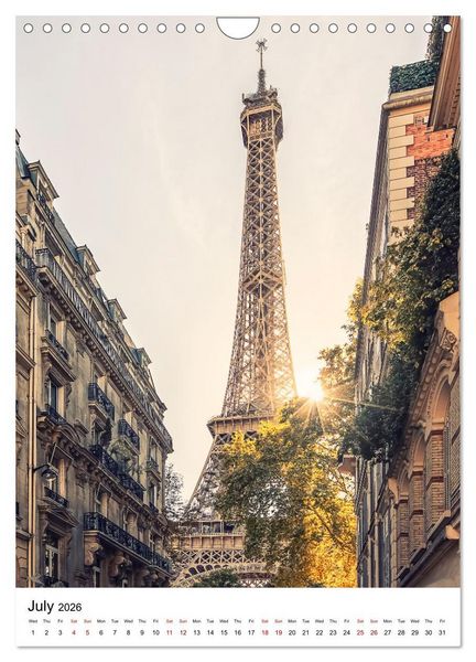 Produktbild: Wonders of Paris (Wall Calendar 2026 DIN A4 portrait), CALVENDO 12 Month Wall Calendar