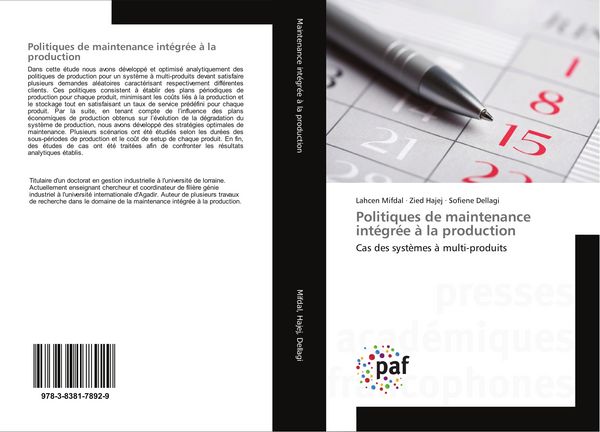 Produktbild: Politiques de maintenance int&eacute;gr&eacute;e &agrave; la production