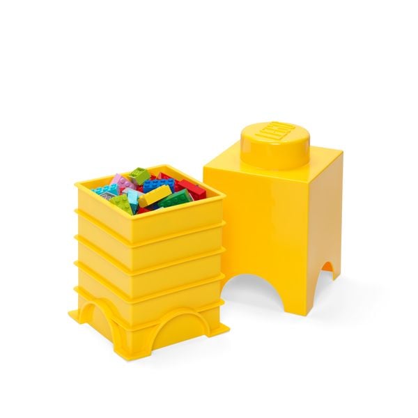 Produktbild: LEGO® Aufbewahrungsstein 1 Noppe Gelb