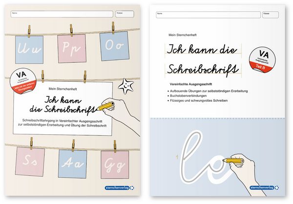 Ich kann die Schreibschrift + Übungsheft zu den Buchstabenverbindungen - Vereinfachte Ausgangsschrift - 2 Hefte, Taschenbuch von Sternchenverlag