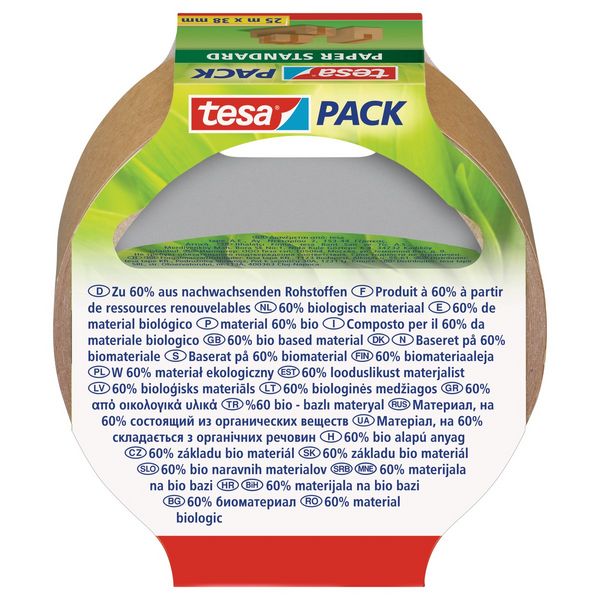 Produktbild: TESA&reg; Papier-Verpackungsband ecoLogo&reg; Standard, 38 mm x 25 m
