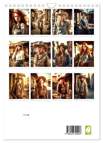 Produktbild: Starke Cowgirls (Wandkalender 2026 DIN A4 hoch), CALVENDO Monatskalender
