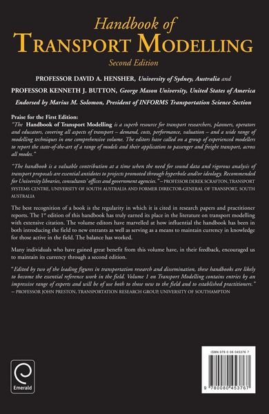 Produktbild: Handbook of Transport Modelling