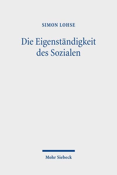Produktbild: Die Eigenst&auml;ndigkeit des Sozialen