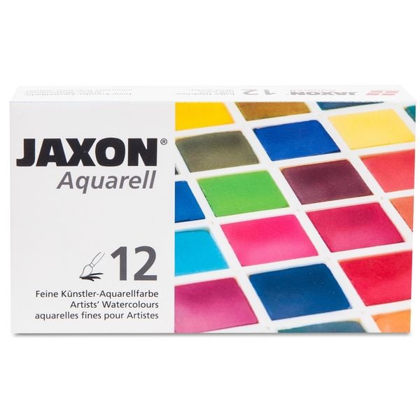 Produktbild: JAXON Aquarellkasten halbe N&auml;pfe 12 St&uuml;ck