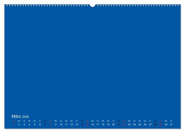 Produktbild: Bastelkalender - Blau (Wandkalender 2026 DIN A2 quer), CALVENDO Monatskalender