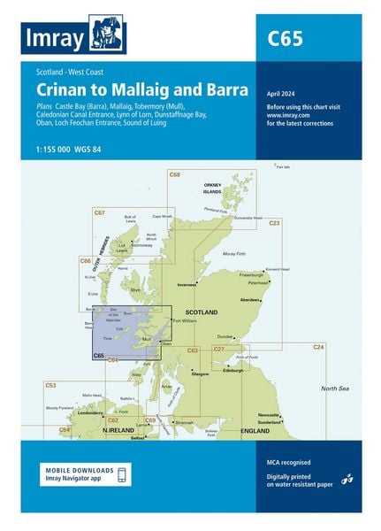 Produktbild: C65 Crinan to Mallaig and Barra, Imray Chart