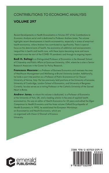Produktbild: Recent Developments in Health Econometrics