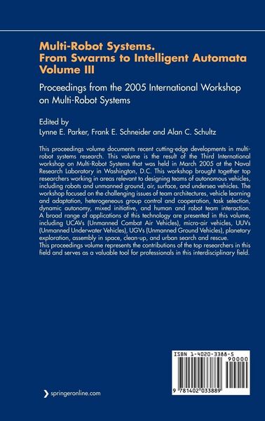 Produktbild: Multi-Robot Systems. From Swarms to Intelligent Automata, Volume III
