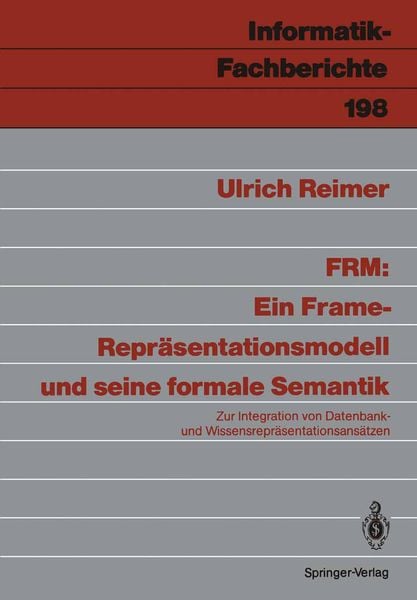 Produktbild: FRM: Ein Frame-Repr&auml;sentationsmodell und seine formale Semantik