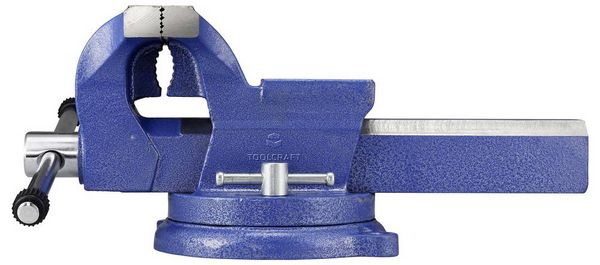 Produktbild: TOOLCRAFT Schraubstock TO-10398732 Backenbreite: 125 mm Spann-Weite (max.): 150 mm